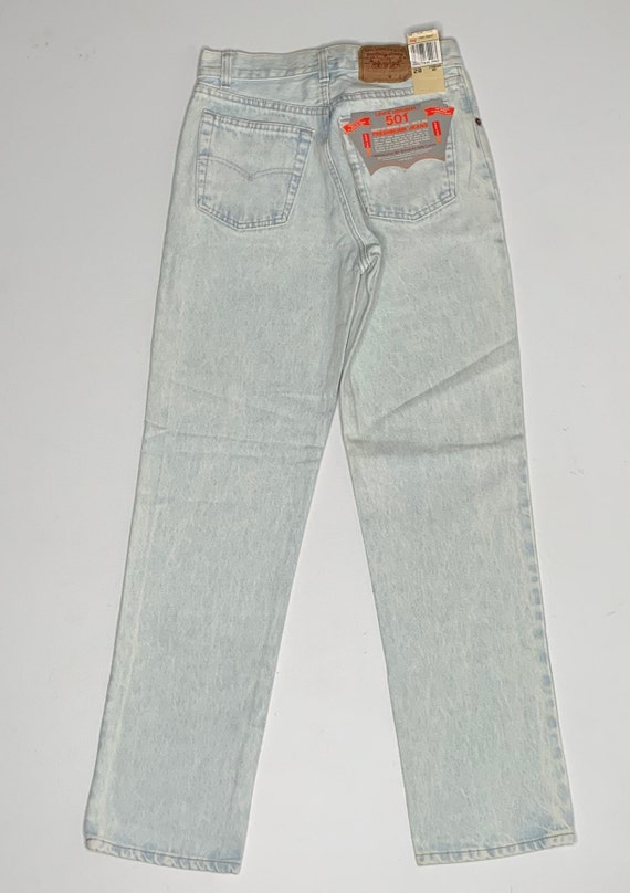1990's Vintage Levis 501 Denim Jeans New With Tag… - image 3