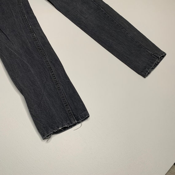 1980's VInage Levis Black Denim Jeans Pinned and … - image 3