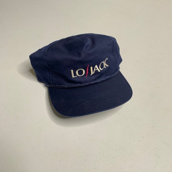 1990's Lo Jack Promotional Snap Back Hat Blue - image 1