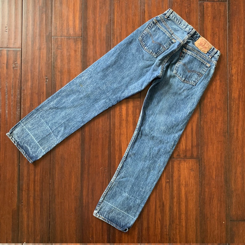 1980's Vintage Levis 501 Dark Wash Acid Texture Denim | Etsy
