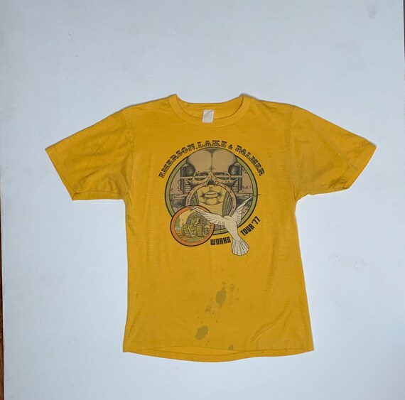 1977 Vintage Emerson Lake and Palmer works tour Shirt… - Gem