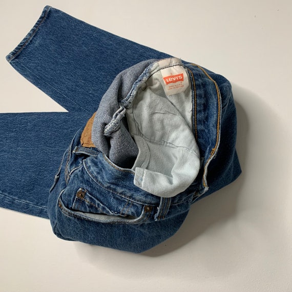 1980's Vintage Levis 17501 Denim jeans Dark Wash … - image 9