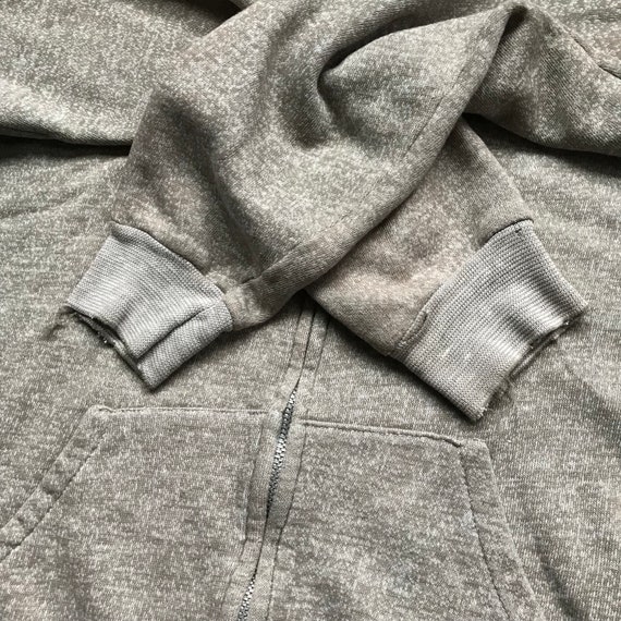 1970 ' s Tri mélange brun chiné plein deux ton plein chiné zip Sweat à capuche M-L 343786 1970 ' s Tri mélange brun chiné plein deux ton plein chiné zip Sweat à capuche M-L 343786