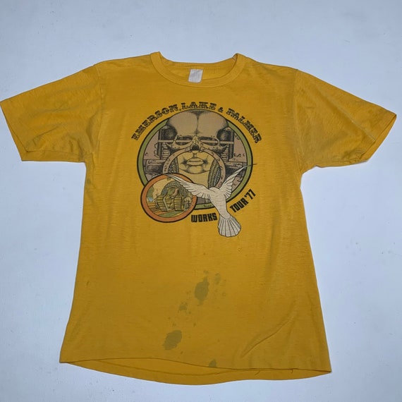 1977 Vintage Emerson Lake and Palmer works tour Shirt… - Gem