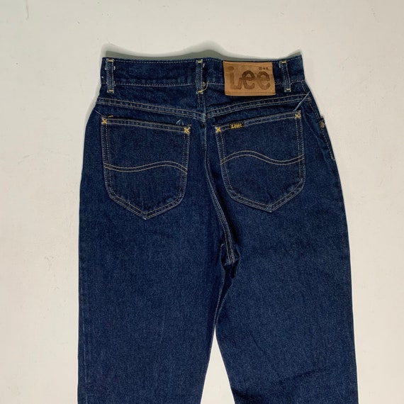 1980's Vintage Lee Rider Denim Jeans High Waist D… - image 8