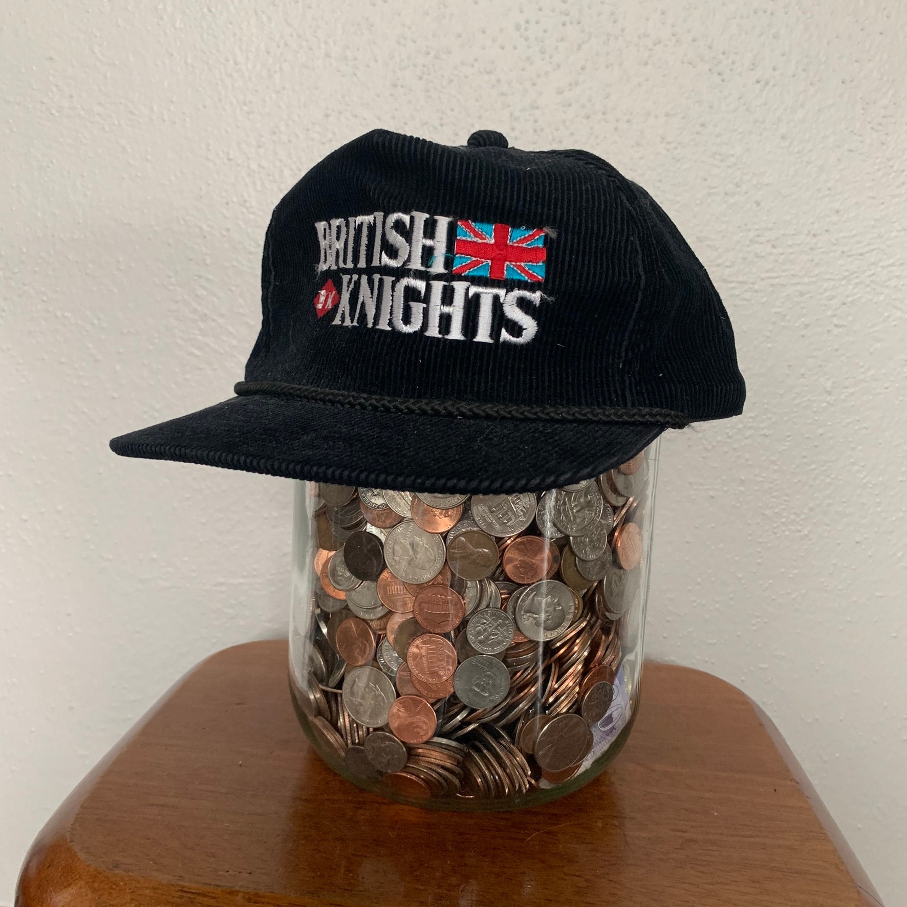 1980 s Vintage British Knights Adjust Corduroy Cap Black Etsy UK