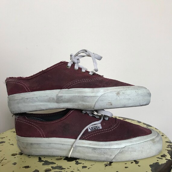 vans suede maroon