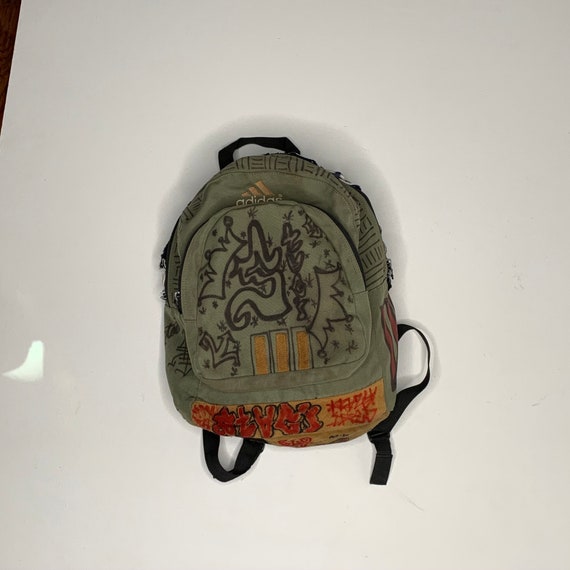 1990's Graffiti Covered Hand Drawn High School Bac