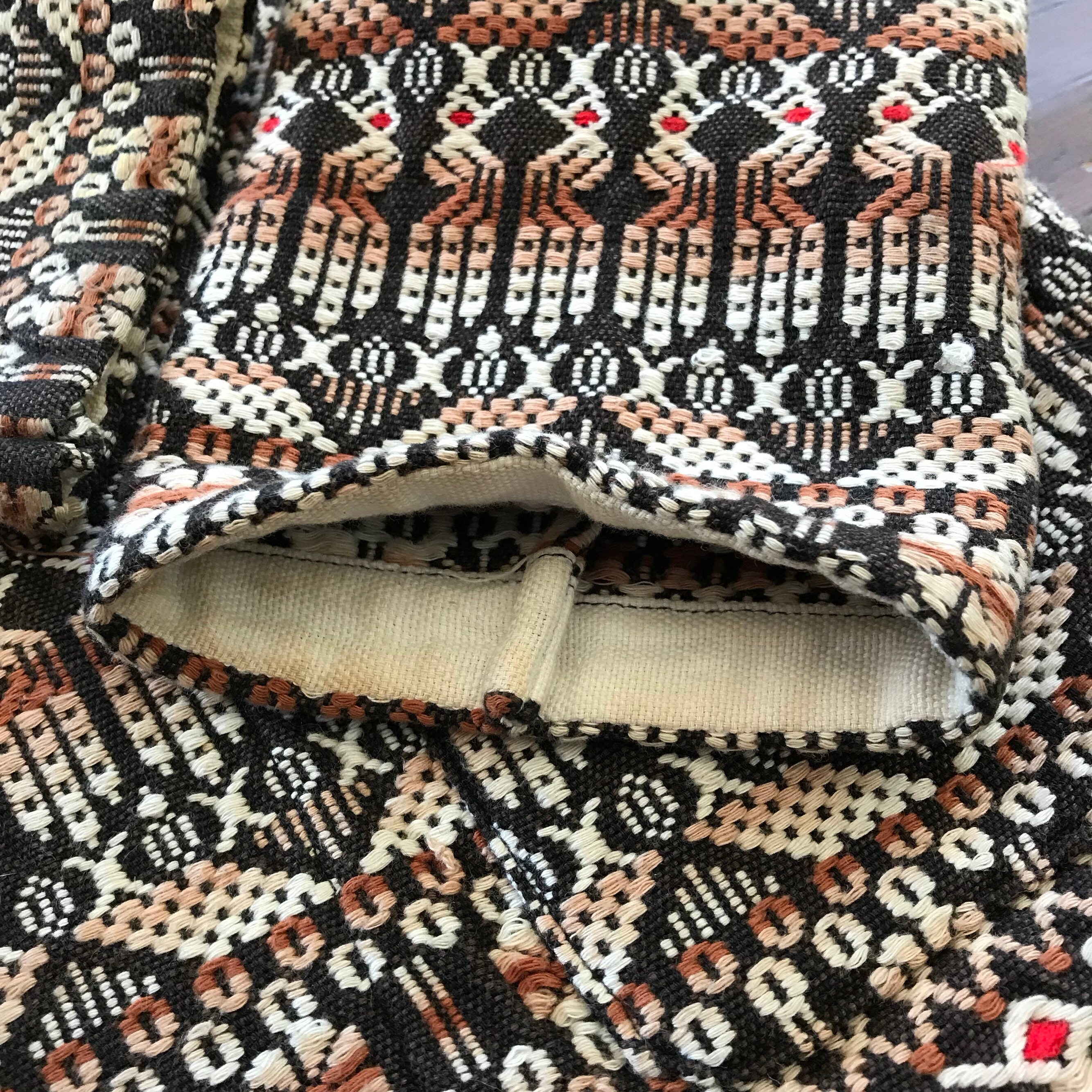 1960's Vintage Mexican Blanket Coat Eagle Pattern Womena Etsy