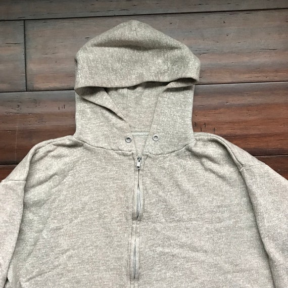 1970 ' s Tri mélange brun chiné plein deux ton plein chiné zip Sweat à capuche M-L 343786 1970 ' s Tri mélange brun chiné plein deux ton plein chiné zip Sweat à capuche M-L 343786