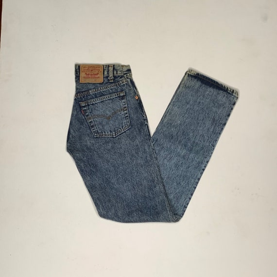 1990's Vintage Levis 501 Acid Wash Denim Jeans Ol… - image 1