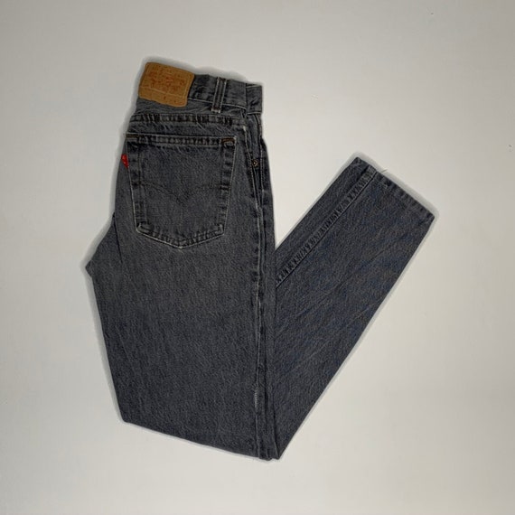 1980's VInage Levis Black Denim Jeans Pinned and … - image 1