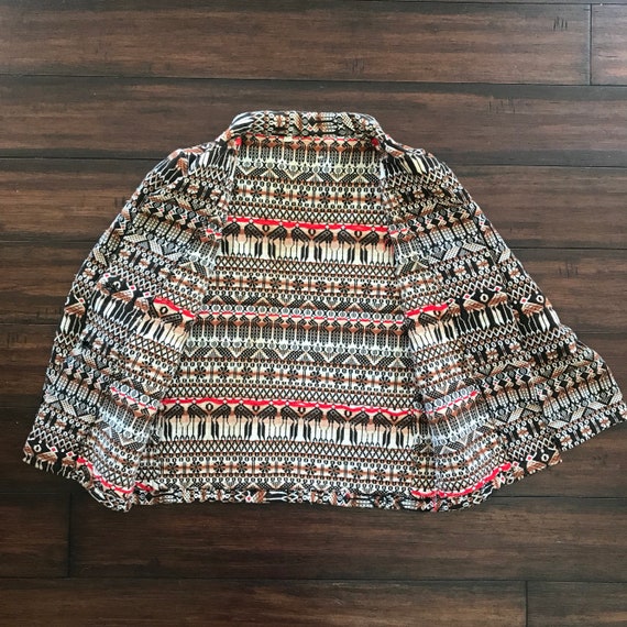 1960's Vintage Mexican Blanket coat eagle pattern Wom… Gem