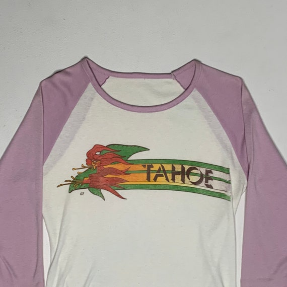 1970's Vintage Lake Tahoe Tourism Promo Shirt 3/4… - image 3