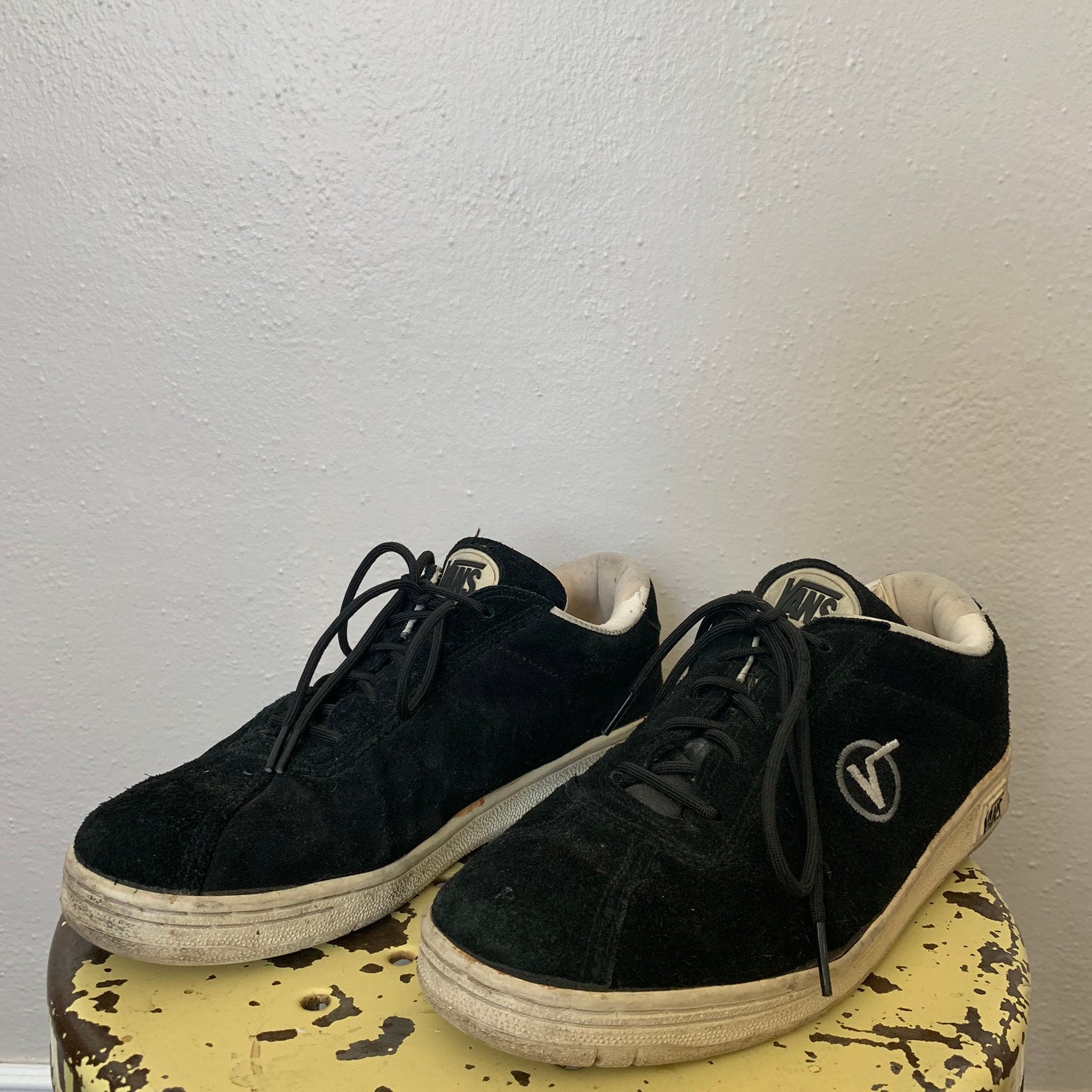 1990's Vintage Vans Skate Shoes Black 