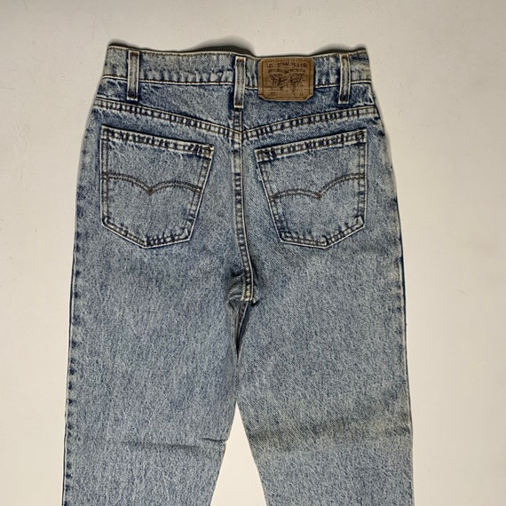 1980's Vintage Levis 550 Student Denim Jeans Acid… - image 8