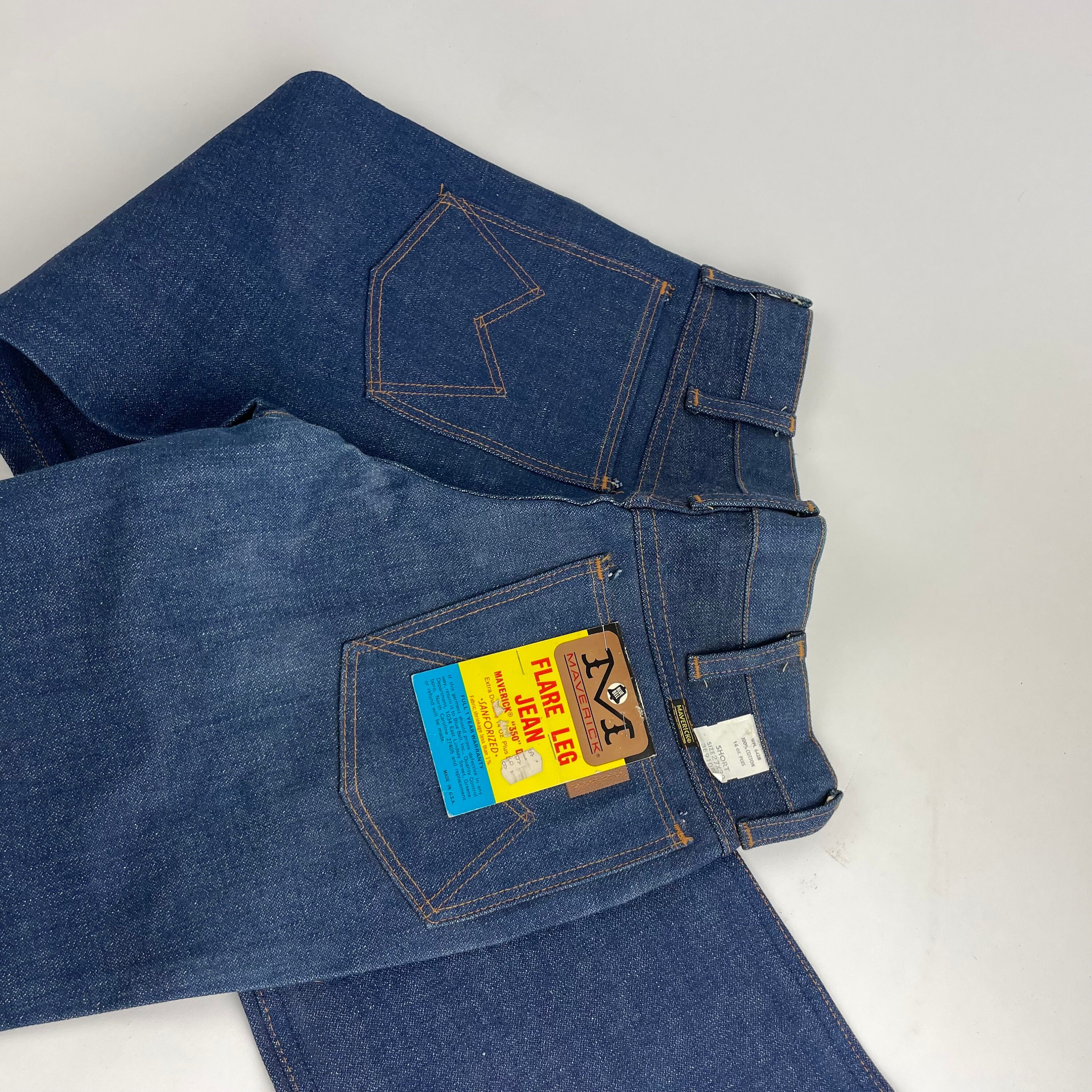 パンツ 60/70s maverick denim Pants size W34L30 1970s Maverick Jeans | 27 Waist Ladies | Deadstock Unworn