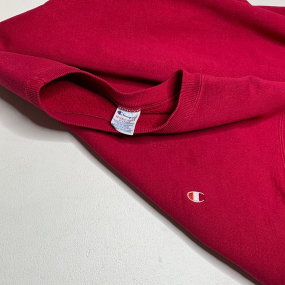 1980's Vintage Champion Reverse Weave Sweatshirt Fuchsia XL
