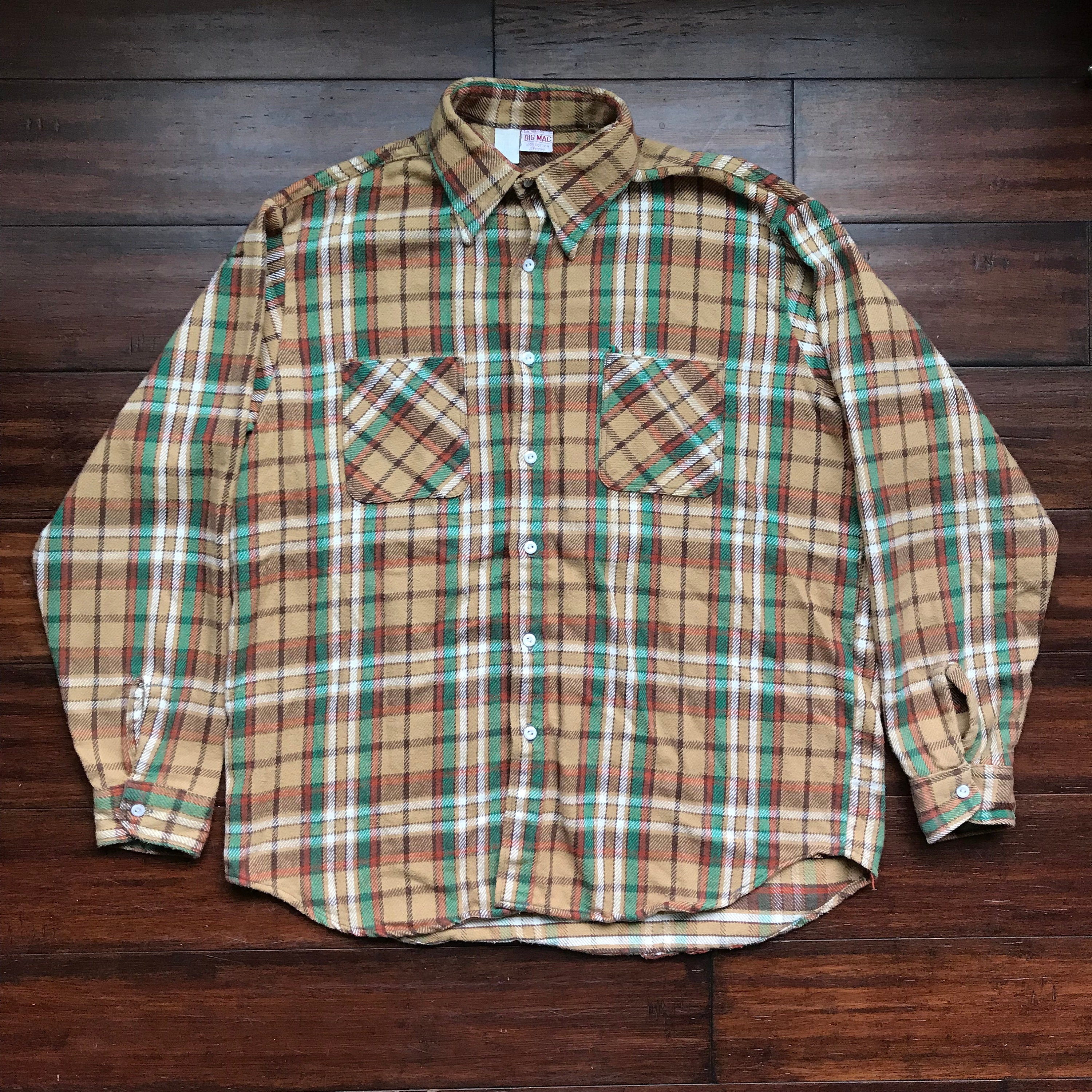 1970 ' s Vintage Big Mac coton Work shirt Extra haut Mens XL USA 1970 ' s Vintage Big Big Vintage Mac coton Work shirt Extra haut Mens XL USA 777881