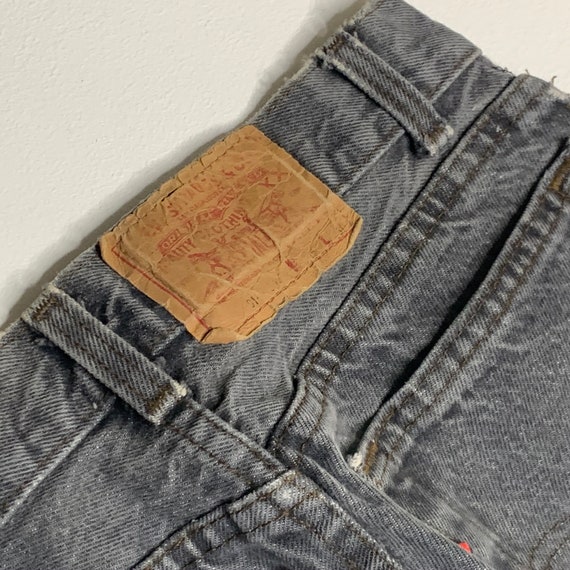 1980's VInage Levis Black Denim Jeans Pinned and … - image 7