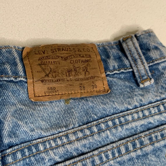 1980's Vintage Levis 550 Stone Wash Denim Jeans B… - image 8