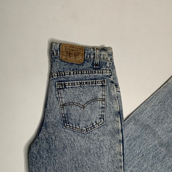 1980's Vintage Levis 550 Student Denim Jeans Acid… - image 2