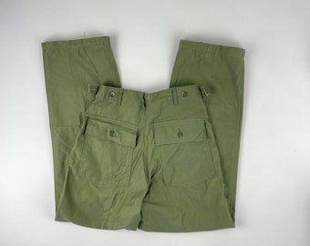 60s OG107 US ARMY BAKER PANTS 30×31 31x30 US Army OG107 Utility Trousers Baker Pants 60s Vtg
