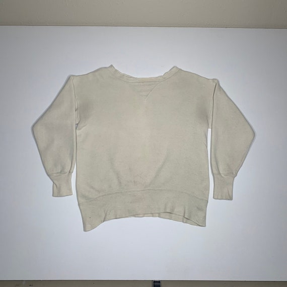1950's Vintge Single V Sweatshirt Distressed Mediu