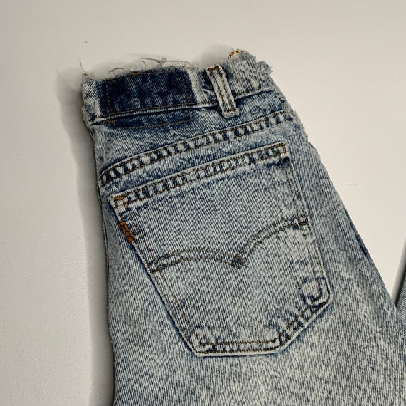 1980's Vintage Levis 705 Acidwash Denim Jeans USA… - image 2
