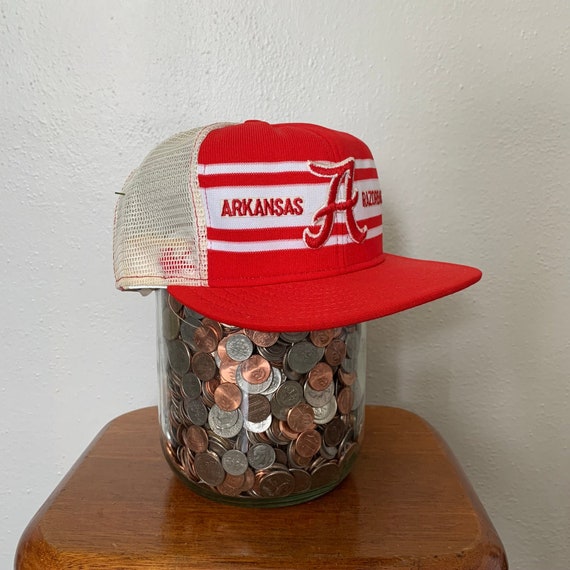 1980's Vintage Arkansas Razorbacks Snapback Stripe