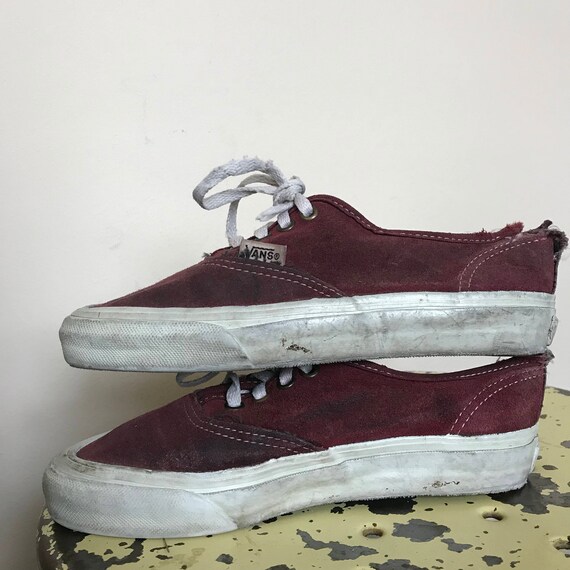 vans suede maroon
