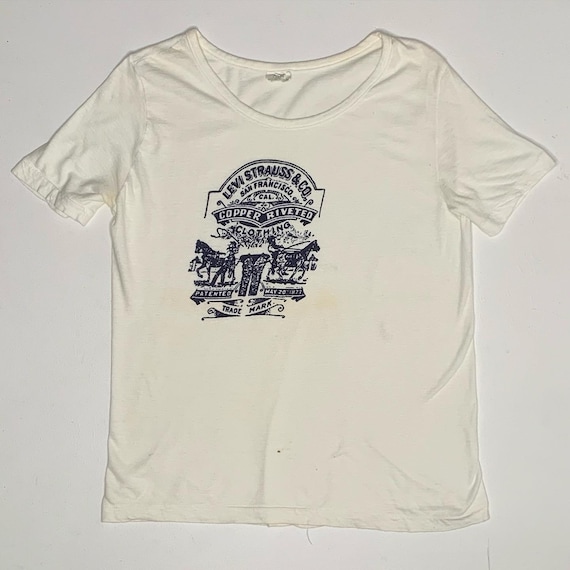 1960's Vintage Levis Logo Ink Print Promo Shirt La