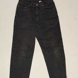 1990's Vintage Levis 550 Denim Jeans Black 30/29 Measured USA F16 image 3