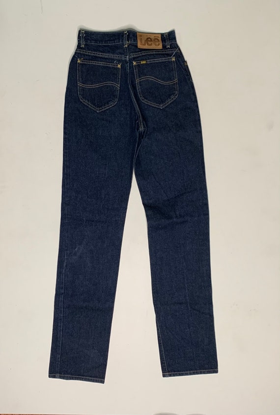 1980's Vintage Lee Rider Denim Jeans High Waist D… - image 6