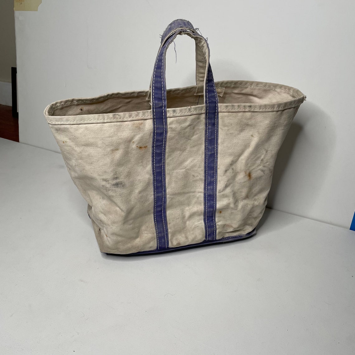 1970's Vintage LL Bean Boat and Tote Large Indigo Blue Etsy