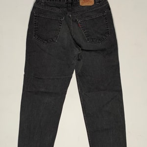1990's Vintage Levis 550 Denim Jeans Black 30/29 Measured USA F16 image 6