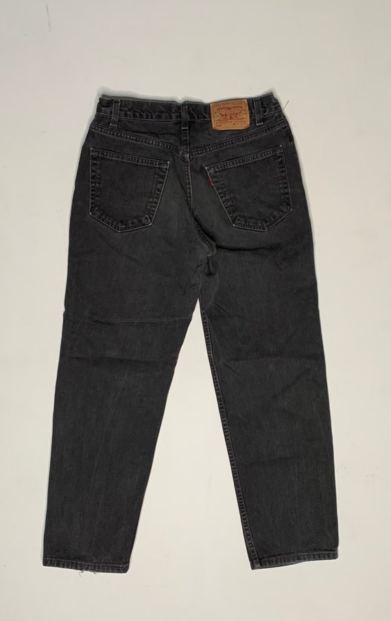 1990's Vintage Levis 550 Denim Jeans Black 30/29 … - image 6