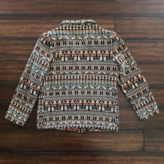 1960's Vintage Mexican Blanket coat eagle pattern Wom… Gem