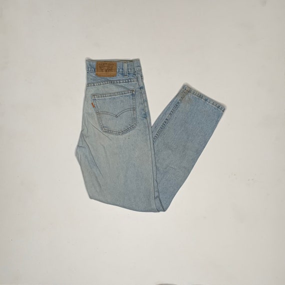 1980's Vintage Levis 705 Orange Tab Denim Jeans D… - image 1