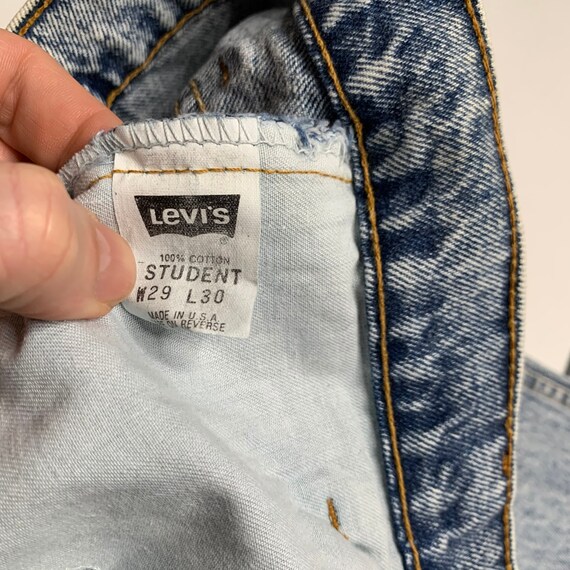 1980's Vintage Levis 550 Student Denim Jeans Acid… - image 9