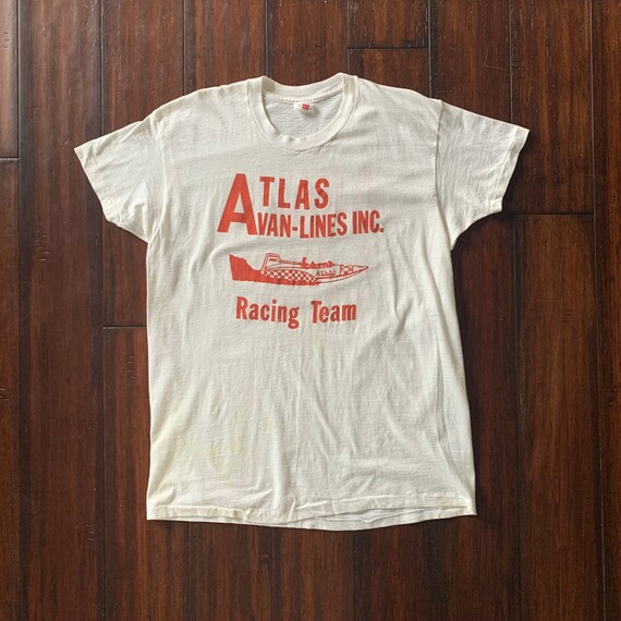 1970's Vintage Atlas Van Lines Hydroplane Racing T