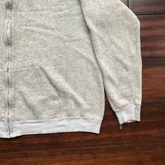 1970 ' s Tri mélange brun chiné plein deux ton plein chiné zip Sweat à capuche M-L 343786 1970 ' s Tri mélange brun chiné plein deux ton plein chiné zip Sweat à capuche M-L 343786