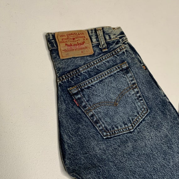 1990's Vintage Levis 501 Acid Wash Denim Jeans Ol… - image 2