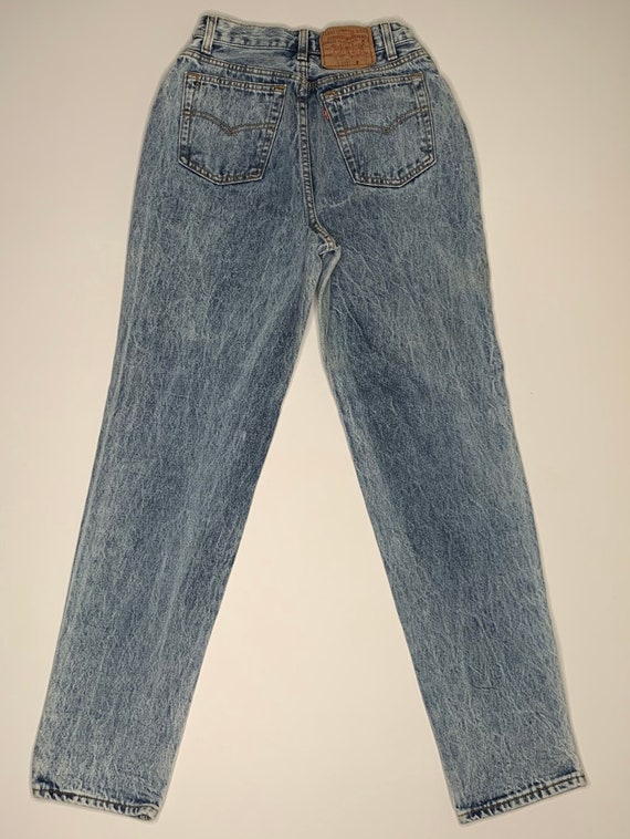 1980's Vintage Levis 17501 Acidwash Denim Jeans U… - image 6