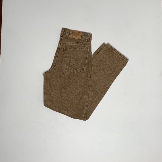 1990's Vintage Levis 550 Denim Jeans Sienna Brown