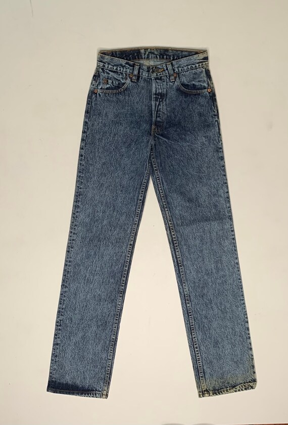 1990's Vintage Levis 501 Acid Wash Denim Jeans Ol… - image 6
