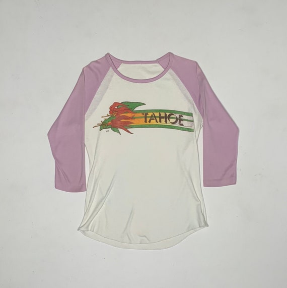 1970's Vintage Lake Tahoe Tourism Promo Shirt 3/4… - image 1