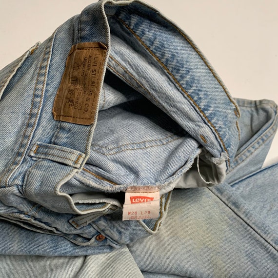 1980's Vintage Levis 705 Orange Tab Denim Jeans D… - image 9