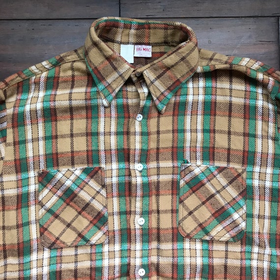 1970 ' s Vintage Big Big Vintage Mac coton Work shirt Extra haut Mens XL USA 777881 1970 ' s Vintage Big Big Vintage Mac coton Work shirt Extra haut Mens XL USA 777881