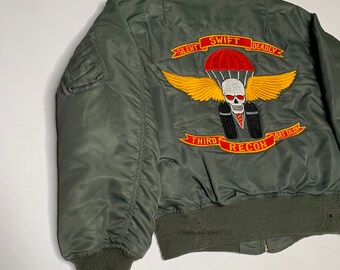ma-1 ボルドー　made in Vietnam 1960's Vietnam Era Houston Brand MA 1 Tour Jacket Named